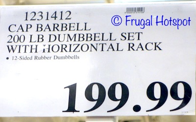 Costco Price: CAP 200 lb Dumbbell Set with Rack