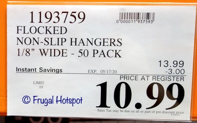 Costco 50 Non-Slip Flocked Hangers Sale Price Costco 50 Non-Slip Flocked Hangers Sale Price