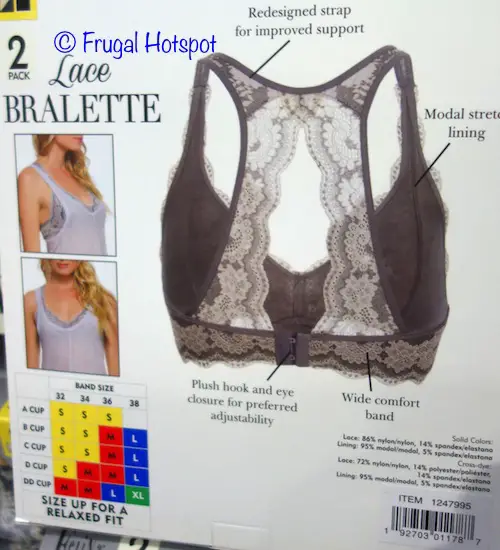 Felina Lingerie Lace Bralette 2-Pack at Costco