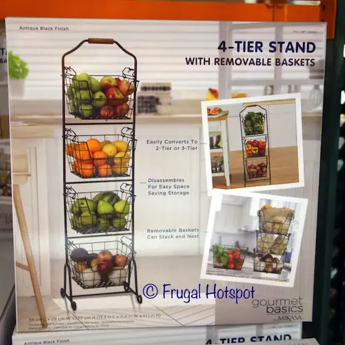 Gourmet Basics Ferme 4-Tier Stand with Removable Market Baskets Kitchen at Costco