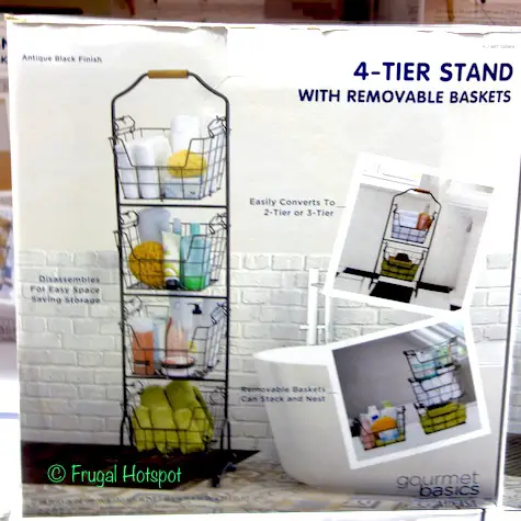 Gourmet Basics Ferme 4-Tier Stand with Removable Market Baskets Bathroom at Costco