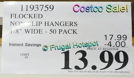 Non Slip flocked hangers | Costco Sale Price 2