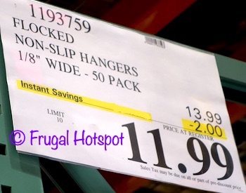 Non slip FLocked Hangers | Costco Sale Price