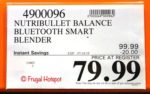 Nutribullet Balance Bluetooth Smart Blender Costco Sale Price