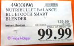 Costco Sale Price: Nutribullet Balance Bluetooth Smart Blender