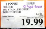 Costco Sale Price: Polder 2-Pack Stainless Steel Toilet Brush