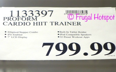 Costco price: Proform Cardio HIIT Trainer Elliptical + Stepper