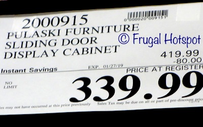 Pulaski Furniture Curio Cabinet Costco Sale Price Frugal