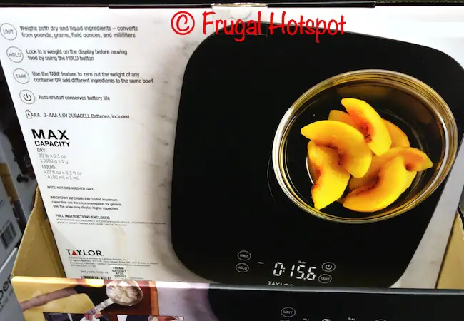 Taylor Digital Waterproof Kitchen Scale details | Costco