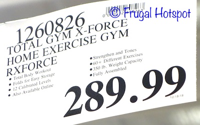 Costco Price: Total Gym X Force Costco Price: Total Gym X Force