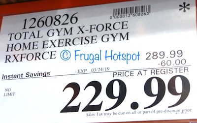 Costco Sale Price: Total Gym X Force