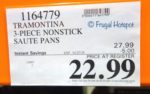 Costco Sale Price: Tramontina 3-Piece Nonstick Saute Pans