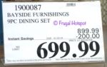 Costco Sale Price: Whalen Bayside Furnishings Washington 9-Piece Dining Set