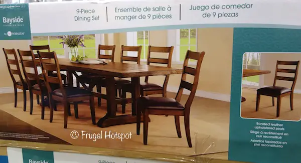 Whalen Bayside Furnishings Washington 9-Piece Dining Set at Costco