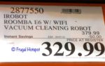  iRobot Roomba E6 Wi-Fi Connected Vacuum Cleaning Robot Costco Sale Price