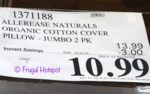 Costco Sale Price: Allerease Organic Cotton Cover Allergy Protection Pillow Jumbo 2-Pack