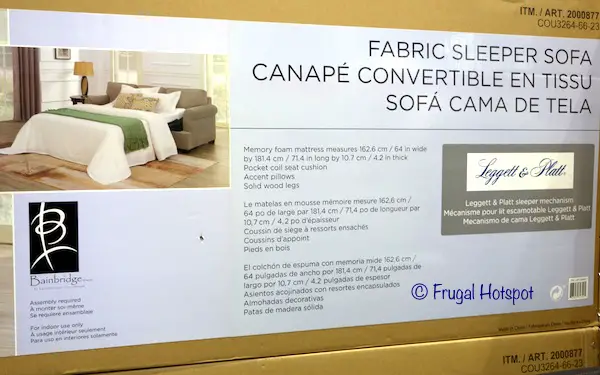 Bainbridge Fabric Sleeper Sofa at Costco