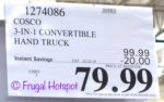 Costco Sale Price: Cosco 3-in-One Hand Truck 