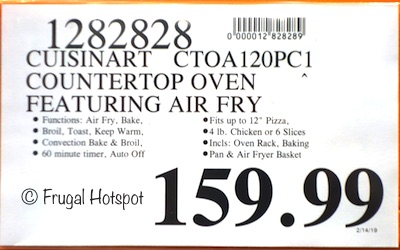 Costco Price: Cuisinart AirFryer Toaster Oven