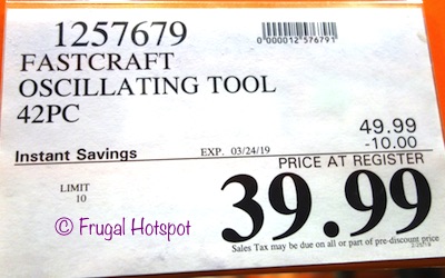 Costco Sale Price: FastCraft 42-Piece Oscillating Multi-Tool Set