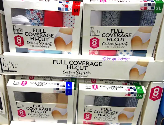 Felina Lingerie Full Coverage Hi-Cut Panties 8-Pack at Costco
