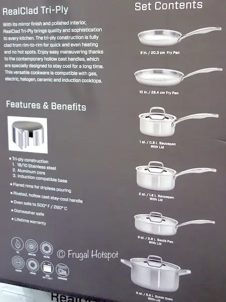 What's Included: J.A. Henckels International 10-Piece RealClad Tri-Ply Stainless Steel Cookware at Costco What's Included: J.A. Henckels International 10-Piece RealClad Tri-Ply Stainless Steel Cookware at Costco