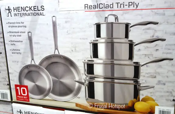 J.A. Henckels International 10-Piece RealClad Tri-Ply Stainless Steel Cookware at Costco J.A. Henckels International 10-Piece RealClad Tri-Ply Stainless Steel Cookware at Costco