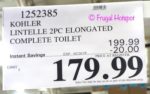 Costco Sale Price: Kohler Lintelle Elongated Complete Toilet Costco Sale Price: Kohler Lintelle Elongated Complete Toilet