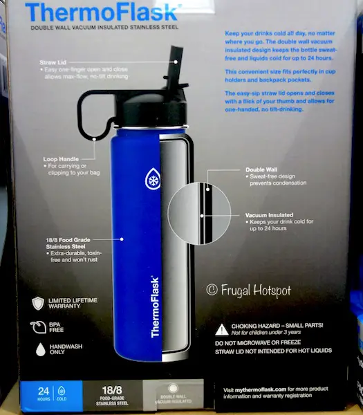 ThermoFlask 24 oz Double Wall Vacuum Insulated Stainless Steel Water Bottle 2-Pack at Costco