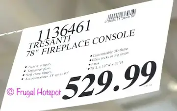 Costco Tresanti Sloane Fireplace Tv, Sloane 78 Fireplace Console Costco