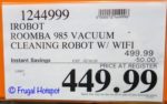 iRobot Roomba 985 Vacuum Cleaning Robot Costco Sale Price