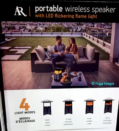 Acoustic Research Portable Wireless Speaker with LED Flickering Flame Light at Costco
