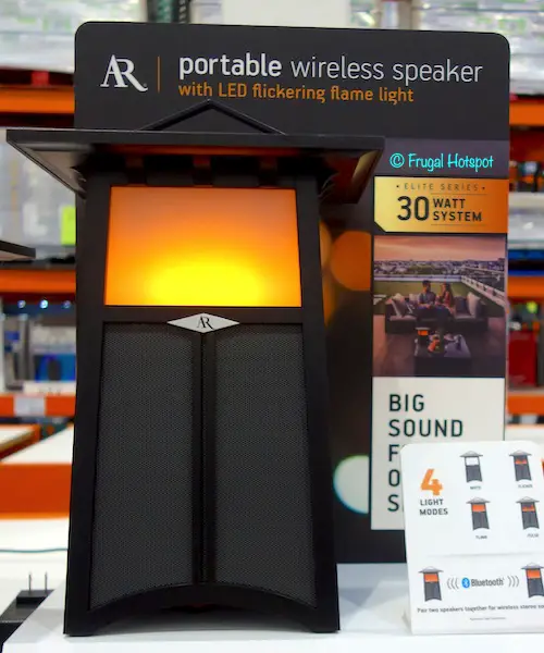 Acoustic Research Portable Wireless Speaker with LED Flickering Flame Light at Costco