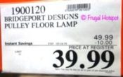 Bridgeport Designs Pulley Floor Lamp Costco Sale Price