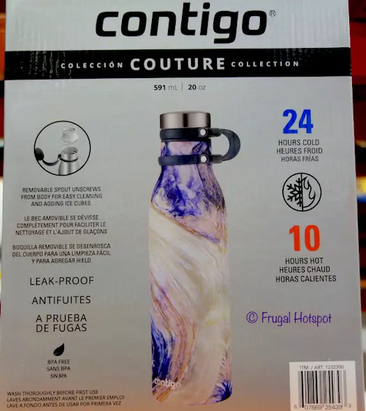 Contigo Couture Stainless Steel Water Bottle 2-Pack at Costco