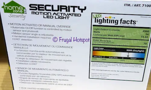 Home Zone Motion Activated Security LED Light at Costco