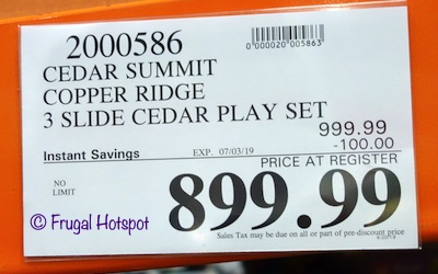 KidKraft Cedar Summit Copper Ridge Playset Costco Sale Price