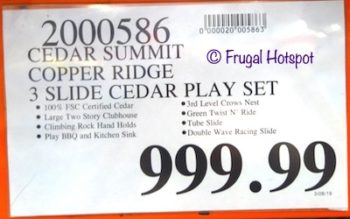 Costco price of KidKraft Cedar Summit Copper Ridge Playset Costco price of KidKraft Cedar Summit Copper Ridge Playset