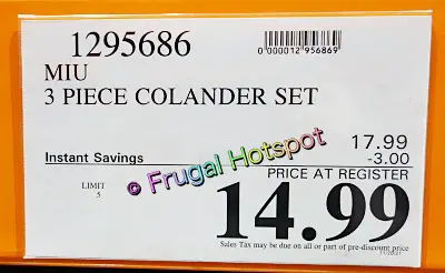 Miu Colander set | Costco Sale Price