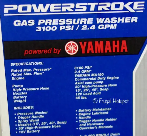 Powerstroke Gas Pressure Washer 3100 PSI at Costco