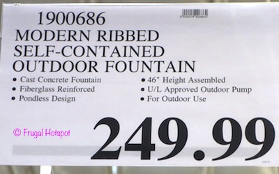 Costco Price: Ribbed Tower Cast Cement Outdoor Fountain Costco Price Ribbed Tower Cast Cement Outdoor Fountain