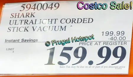 Shark Corded UltraLight Stick Vacuum | Costco Sale Price