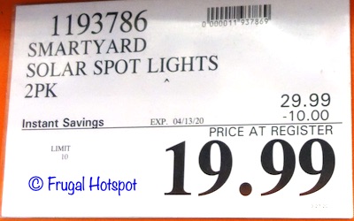 SmartYard Solar Spot Light Costco Sale Price