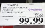 Costco Sale Price: Traveler's Choice Pomona Hardside Spinner Luggage 2-Piece Set 