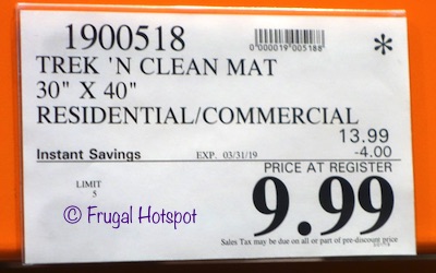 Costco Sale Price: Trek N' Clean Super Absorbent Floor Mat