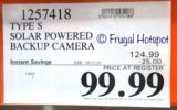 Costco Sale Price: Type S Solar Powered License Plate Frame Backup Camera