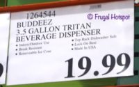 Costco Price: Buddeez 3.5 Gallon Tritan Beverage Dispenser 