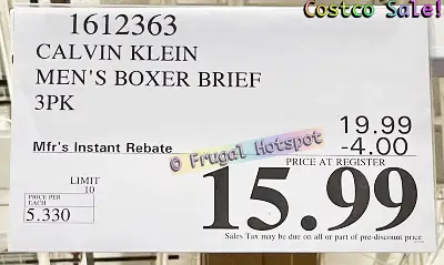 Calvin Klein Men's Boxer Brief | Costco Sale Price | Item 1612363