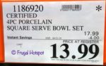 Costco Sale Price: Certified Porcelain Square Serving Bowls 4-Piece Costco Sale Price: Certified Porcelain Square Serving Bowls 4-Piece