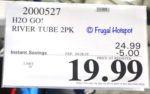 Costco Sale Price: H2O Go! River Sport Tube 2-Pack